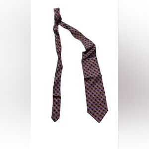 Vintage Valentino Mens 100% Silk Handmade Print Tie